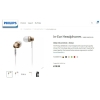 HIFI słuchawki douszne Philips 107dB neodym alum. [23130000820]